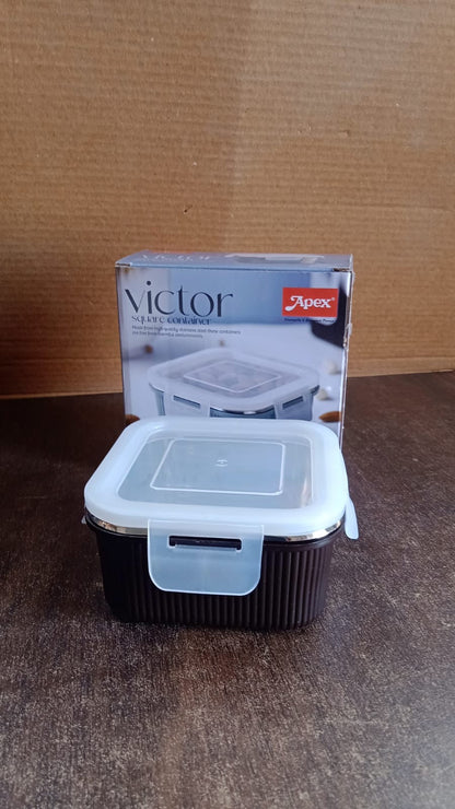 Apex Victor Square Food Storage Container (400 ML / 1 Pc) Your Brand