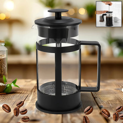 Coffee and Tea maker, Coffee Maker Glass Stainless Steel Coffee Press Glass Teapot for Camping Travel Gifts kitchen tools (Approx 350ml) Your Brand