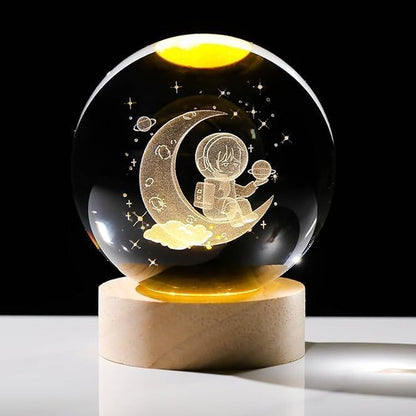 3D Crystal Ball lamps With Base (1 Pc / Mix Design) Your Brand