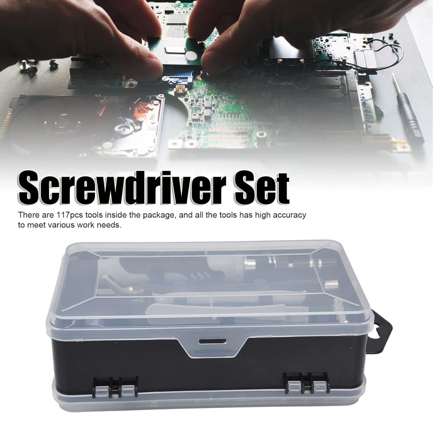 Screwdriver Electronic Laptop, Mobile Repair Tool Kit (117 Pcs Set) Your Brand