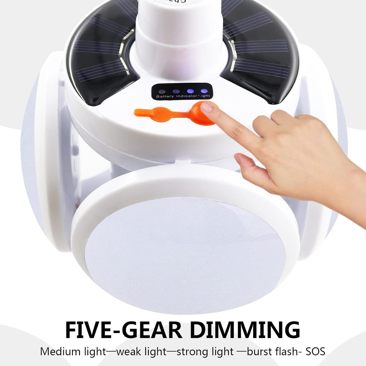 Solar Multi-Functional Emergency LED Light – USB Rechargeable, 5 Modes, Foldable, SOS & IP65 Waterproof Your Brand