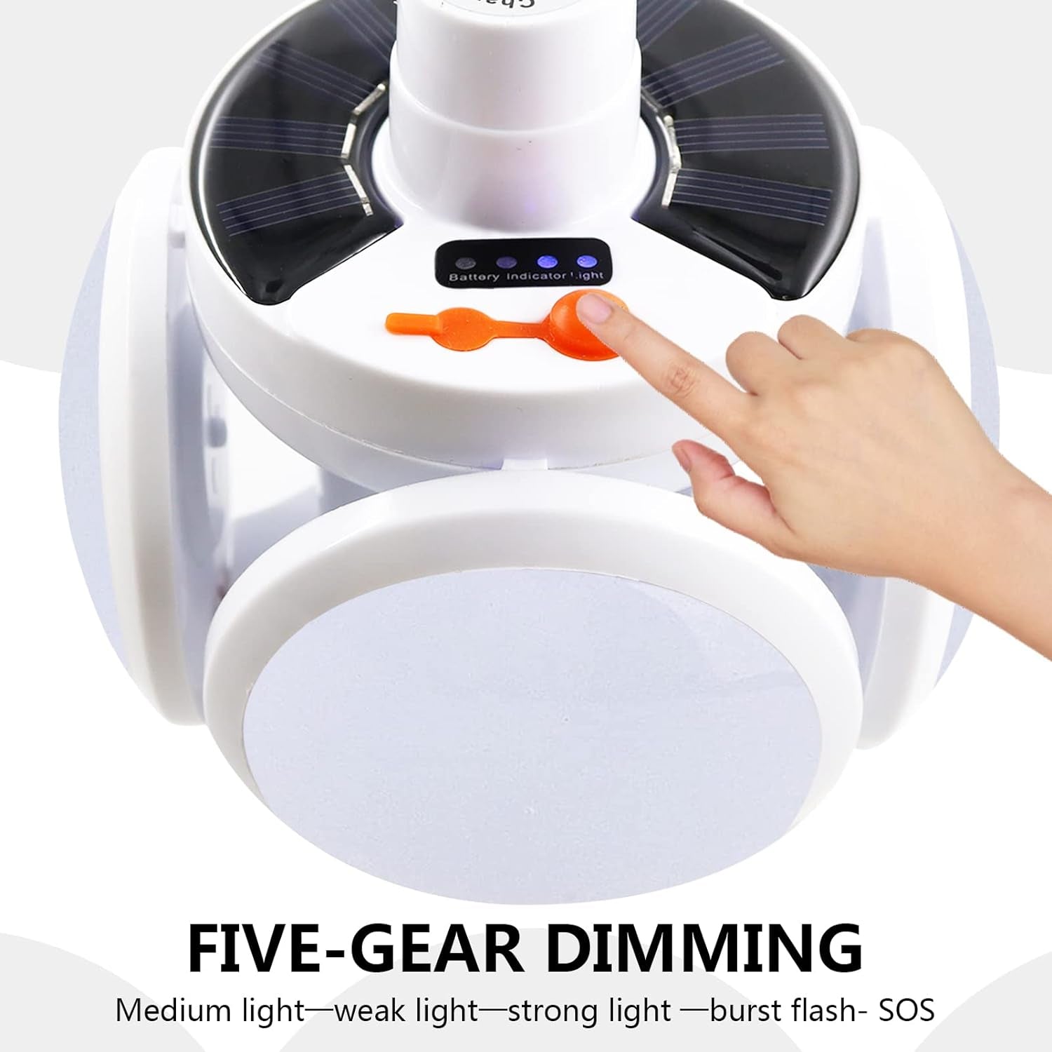 Solar Multi-Functional Emergency LED Light – USB Rechargeable, 5 Modes, Foldable, SOS & IP65 Waterproof Your Brand