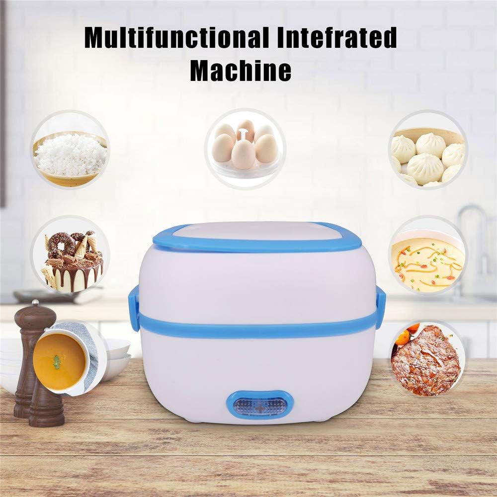 Electric Lunch Box Portable Food Warmer Food Heating Lunch Box Removable Food-Grade Stainless Steel Compartments, 220V 200W, for Car, Truck, office  Your Brand