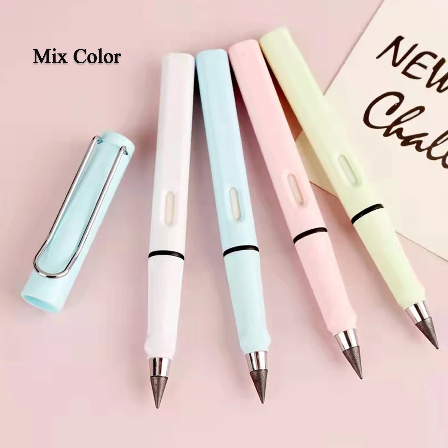 2-in-1 Everlasting Magic Pencil with Replaceable Eraser – Inkless, Reusable, Portable (1 Pc / Mix Color) Your Brand