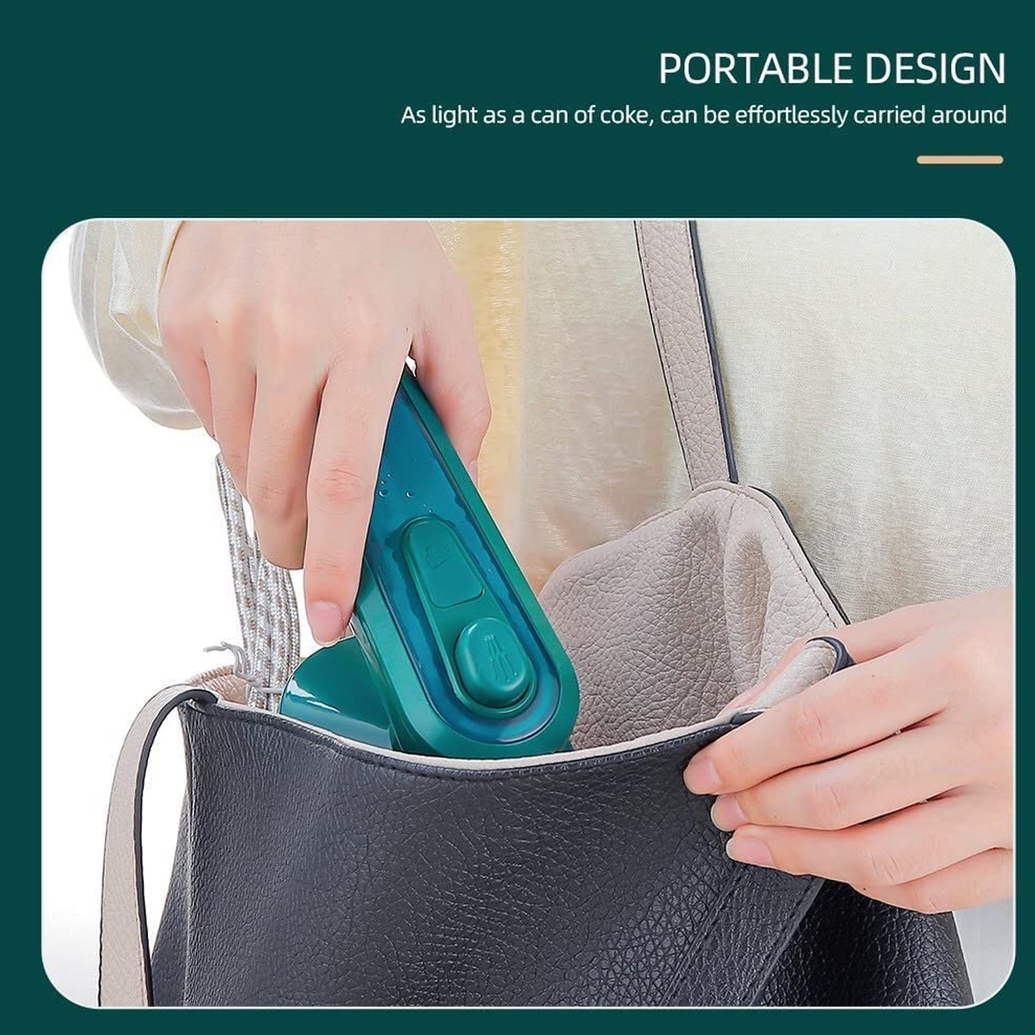 Mini Steamer & Iron: 2-in-1 Portable Travel Friendly Your Brand