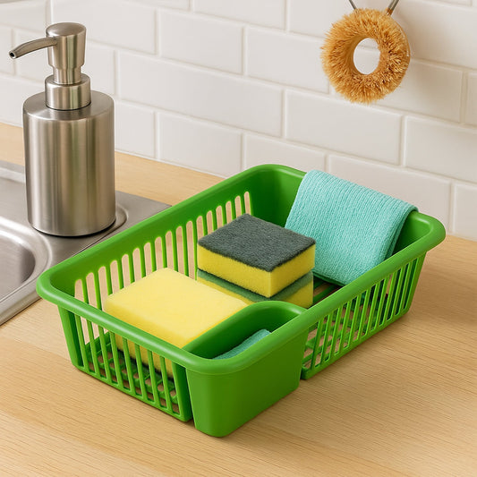 Multipurpose Plastic Kitchen Basket, Dish, Vegetables and Fruits Washing, Laundry cloath Multipupose Organizer Basket (43x30 Cm) Your Brand