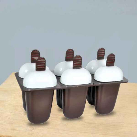 Plastic Ice Candy and Kulfi Maker Set with 6 Cups