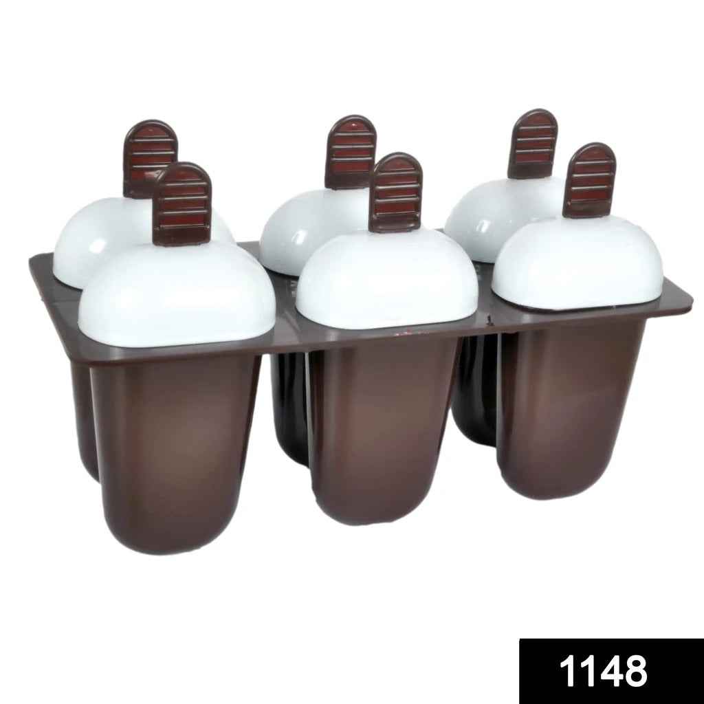 Plastic Ice Candy and Kulfi Maker Set with 6 Cups