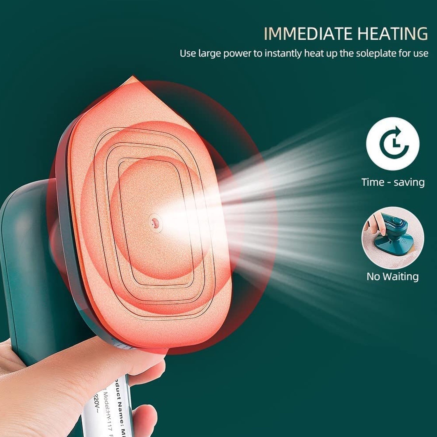 Mini Steamer & Iron: 2-in-1 Portable Travel Friendly Your Brand