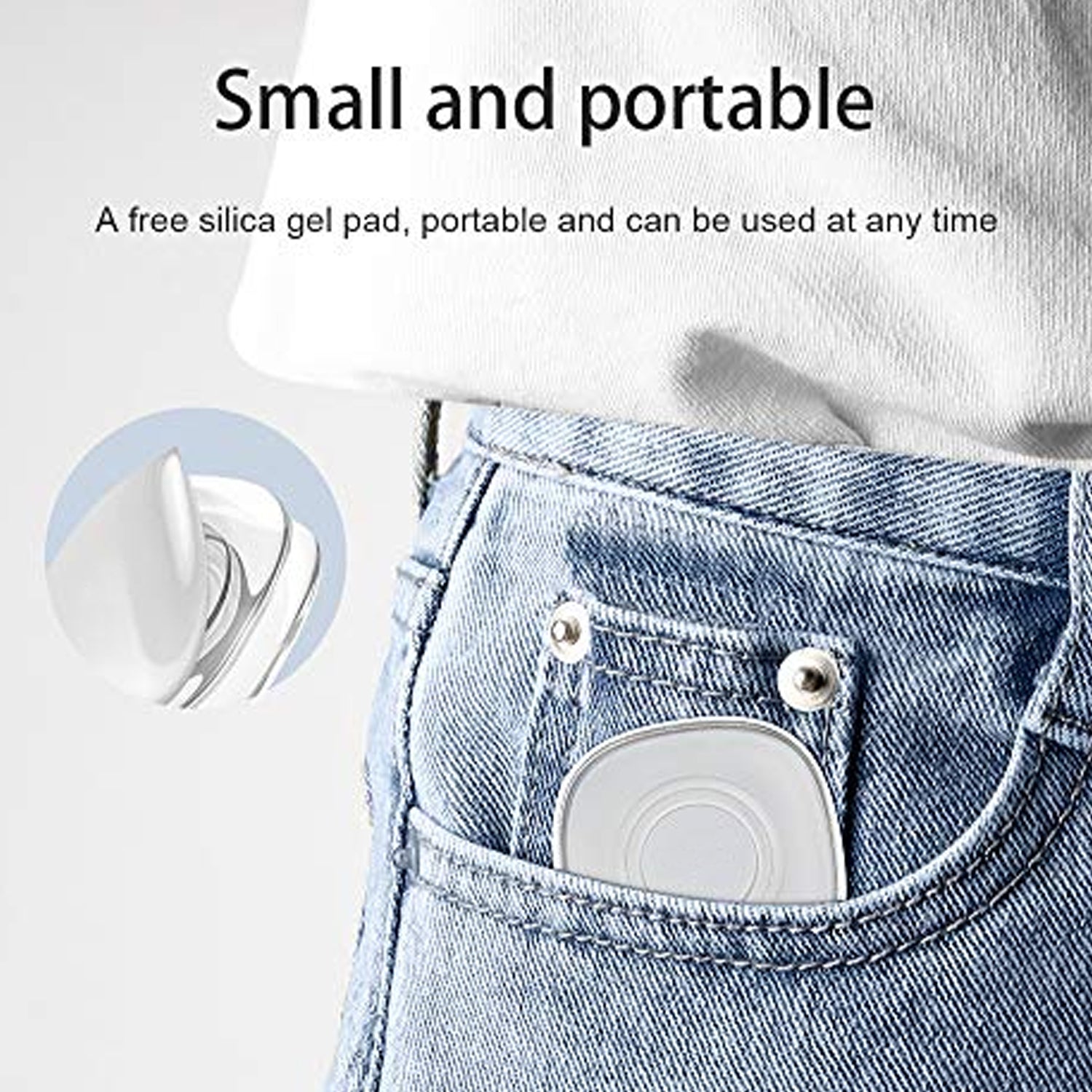 Multi Purpose Square Super Gel Pads for Holding Mobile & Spiral Cable Protector (1 Pc) Your Brand