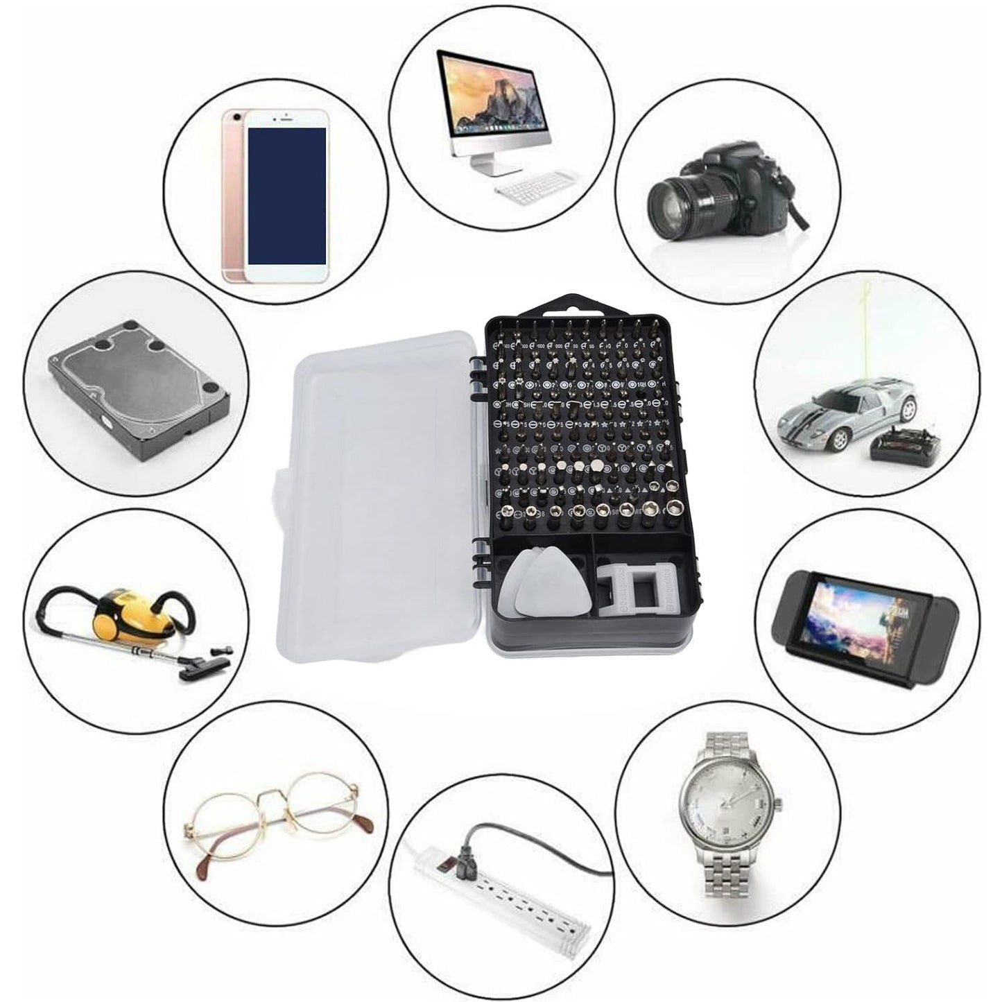 Screwdriver Electronic Laptop, Mobile Repair Tool Kit (117 Pcs Set) Your Brand