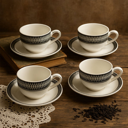 Ceramic Tea / cups and Saucer / Rakabi Set of 12 Pcs Your Brand