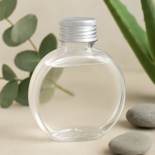 Multipurpose Transparent Round Clear Plastic Container (1 Pc) Your Brand