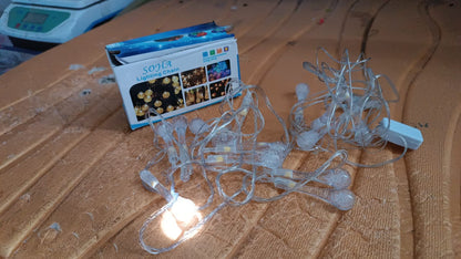 Decorative LED Lighting Chain with Crystal Water Drop Bulbs Approx 3 Mtr (1 Pc) Your Brand