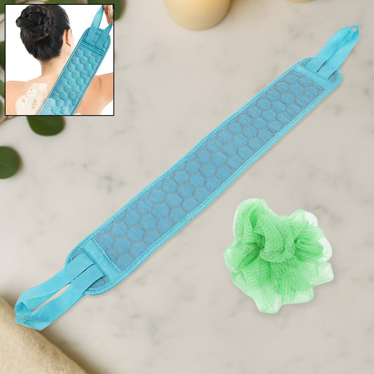 Bath Shower Scrubber Set – Dual-Sided Loofah Sponge & Bath Brush for Deep Clean (2 Pcs) Your Brand