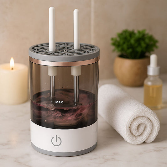 Automatic Makeup Brush Cleaner Fast Electric Brush Cleaner Hand Free Machine Super Clean Brush Washer & Brushes Organizer Tool (1 Pc) Your Brand