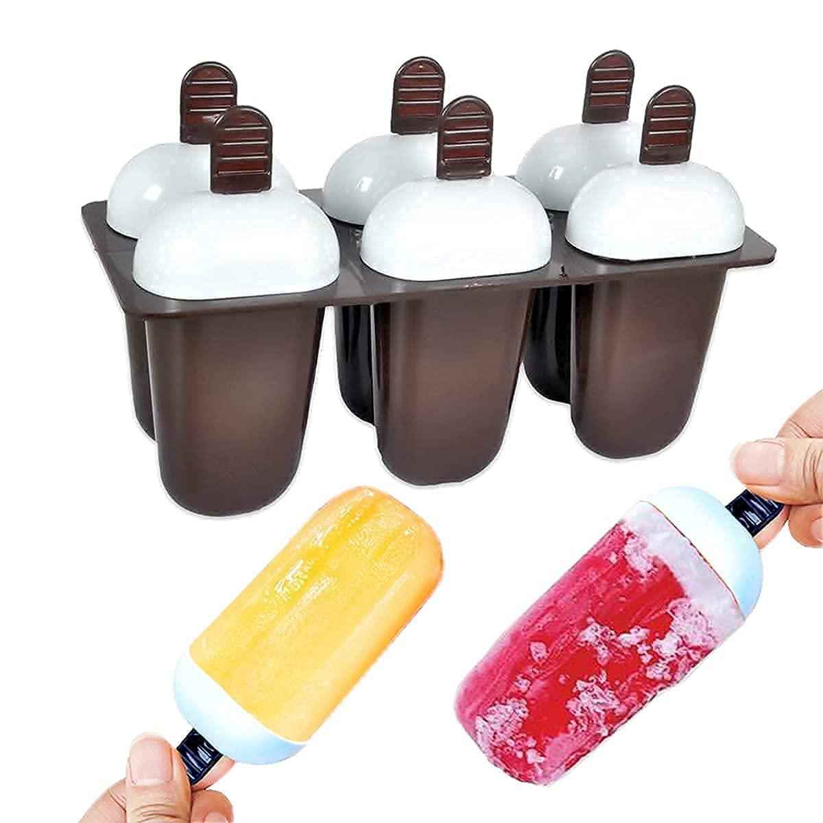 Plastic Ice Candy and Kulfi Maker Set with 6 Cups