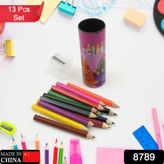 12pcs Colored Pencils With Sharpner Artist Pencils Colored Pencil Art Graphite Pencils Oil Pencils Pencil for Kids Art Supplies Child Gift Wooden Aldult (13 Pcs Set) Your Brand