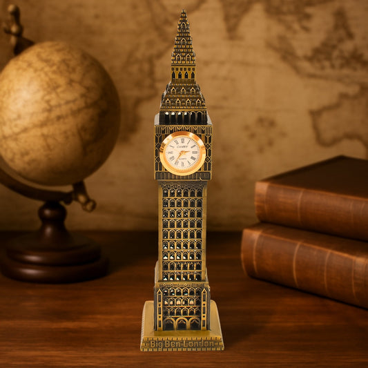 Big Ben London Clock Tower Miniature Metal Statue - Elegant Home Decor and Perfect Gifting Option Your Brand