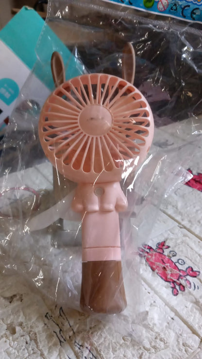 Portable Small Fan Handheld, Mini Student Handheld Dormitory Class Personal Fan Without Battery & USB Cable Operated Manual Hand Press Fan (1 Pc) Your Brand