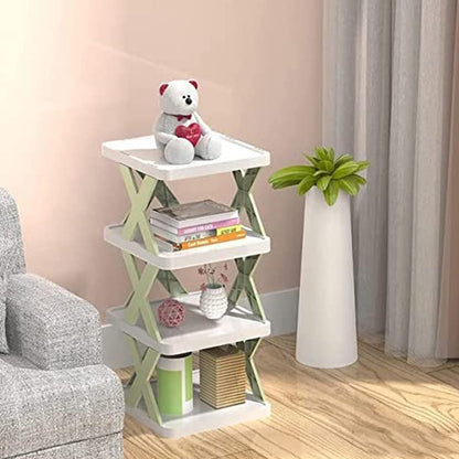 4 LAYER SHOES STAND, SHOE TOWER RACK SUIT FOR SMALL SPACES, CLOSET, SMALL ENTRYWAY, EASY ASSEMBLY AND STABLE IN STRUCTURE, CORNER STORAGE CABINET FOR SAVING SPACE Your Brand