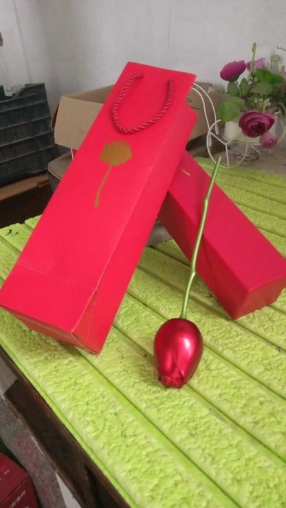 Metal Red Rose Couple Jewelry Box-Fancy Jewelry Box (1 Pc) Your Brand