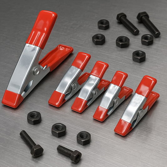 Metal Spring Clamps, Heavy Duty Spring Metal Clips Clamp  (5 Pcs Set) Your Brand