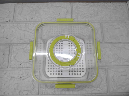 Fridge Storage Container with Time keeping on Top Lid