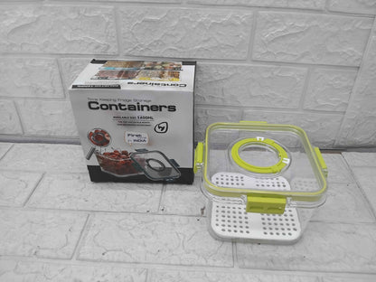 Fridge Storage Container with Time keeping on Top Lid