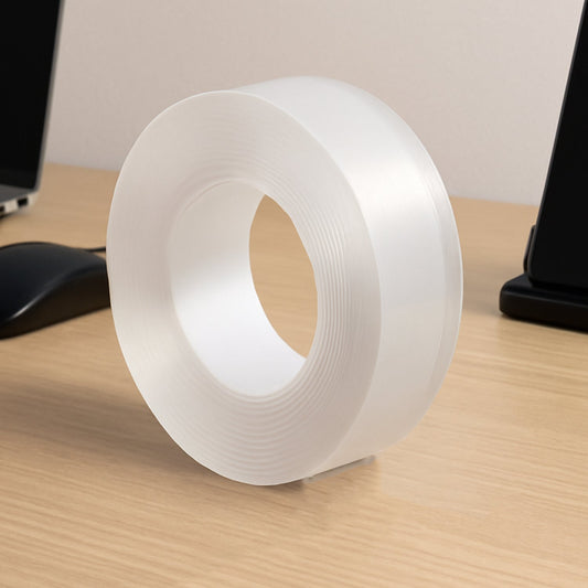 Sticky Double Sided Tape Washable Adhesive Tape Reusable (9×3 Cm / 1 Pc) Your Brand