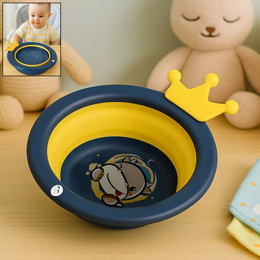 Cartoon Shape Wash Basin, Space Saving Multi Function Foldable Baby Wash basin Easy Clean Lightweight Thicken for Washing Face for Home (33x31 Cm / 1 pc) Your Brand