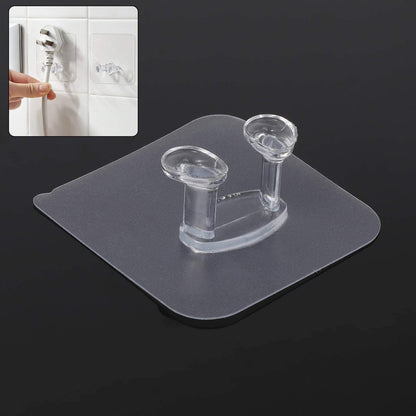 Transparent Self-Adhesive Wall Hook – Drill-Free, Waterproof & Oil-Proof for Toothbrush, Socket (1 Pc) Your Brand