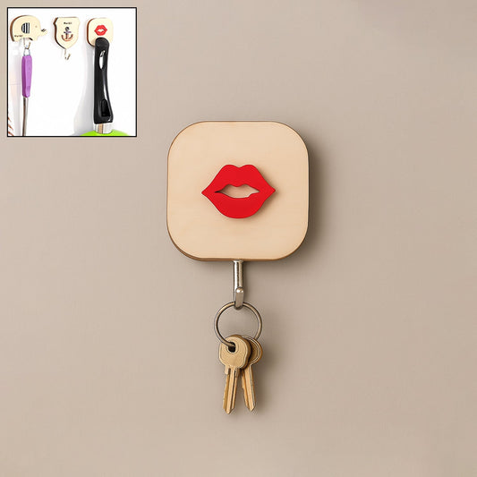 Wooden Cartoon Hook Wall Hanging Hooks Wall Storage Hook Wall Mounted Hat Hooks Wall Coat Hooks Hanger Backpack Hook Clothes Hook Office Towel Hook Clothing Iron (1 pc) Your Brand