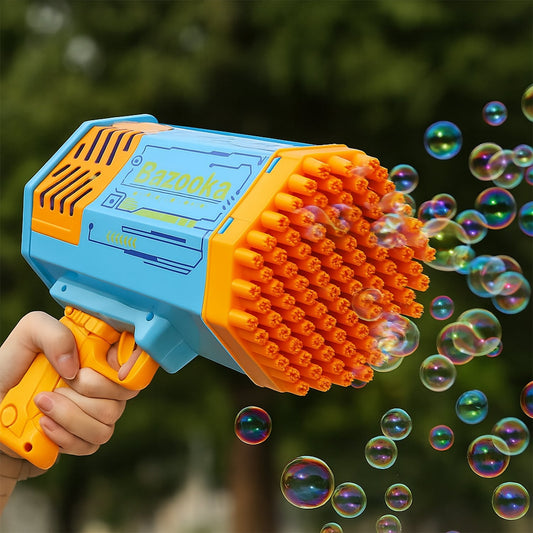 69 Holes Big Rechargeable Powerful Machine Bubble Gun Toys for Kids Adults, Bubble Makers, Big Rocket Boom Bubble Blower Best Gifts Your Brand