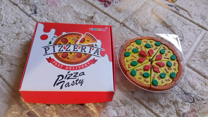 3D Pizza Slices Eraser Set – Fancy & Colorful Stationery for Kids & Gifts (7 slice) Your Brand