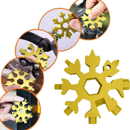 18-in-1 Snowflake Multi-Tool – Portable Bottle Opener, Screwdriver & Wrench Your Brand