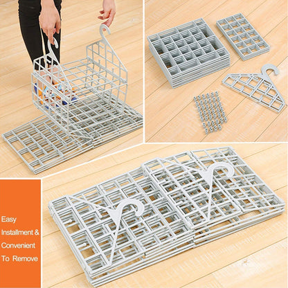 Multipurpose 5 Layer Folding Clothes Storage Racks||Closet for Students Wardrobe Shelves Socks, Scarf, t-Shirt, etc||Hanging Organizer Storage Holders & Racks Your Brand