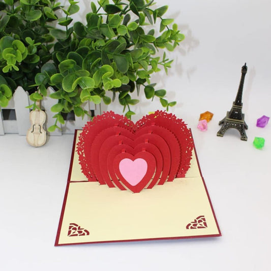 3D -Up Greeting Card (1 Pc): Birthday, Love, Christmas Your Brand