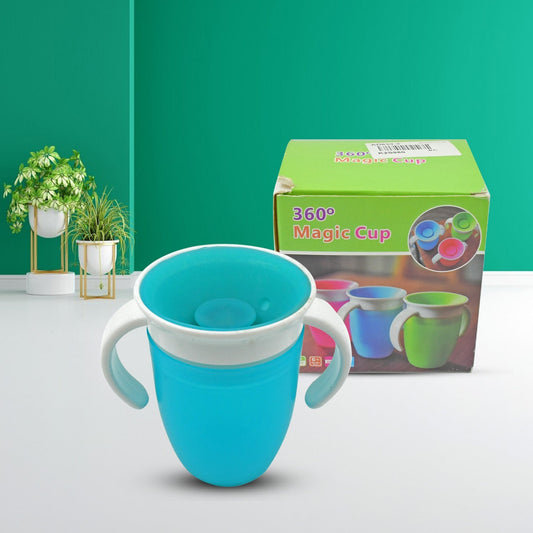 360d Magic Cup, Baby and Sippy Cup, Water and Weaning Cup 6+ to 12 Months, 7 oz/207 ml, Doidy Cup - Training Sippy Cups - Use from 3-6 Months to Toddler (1 Pc 207ML) Your Brand