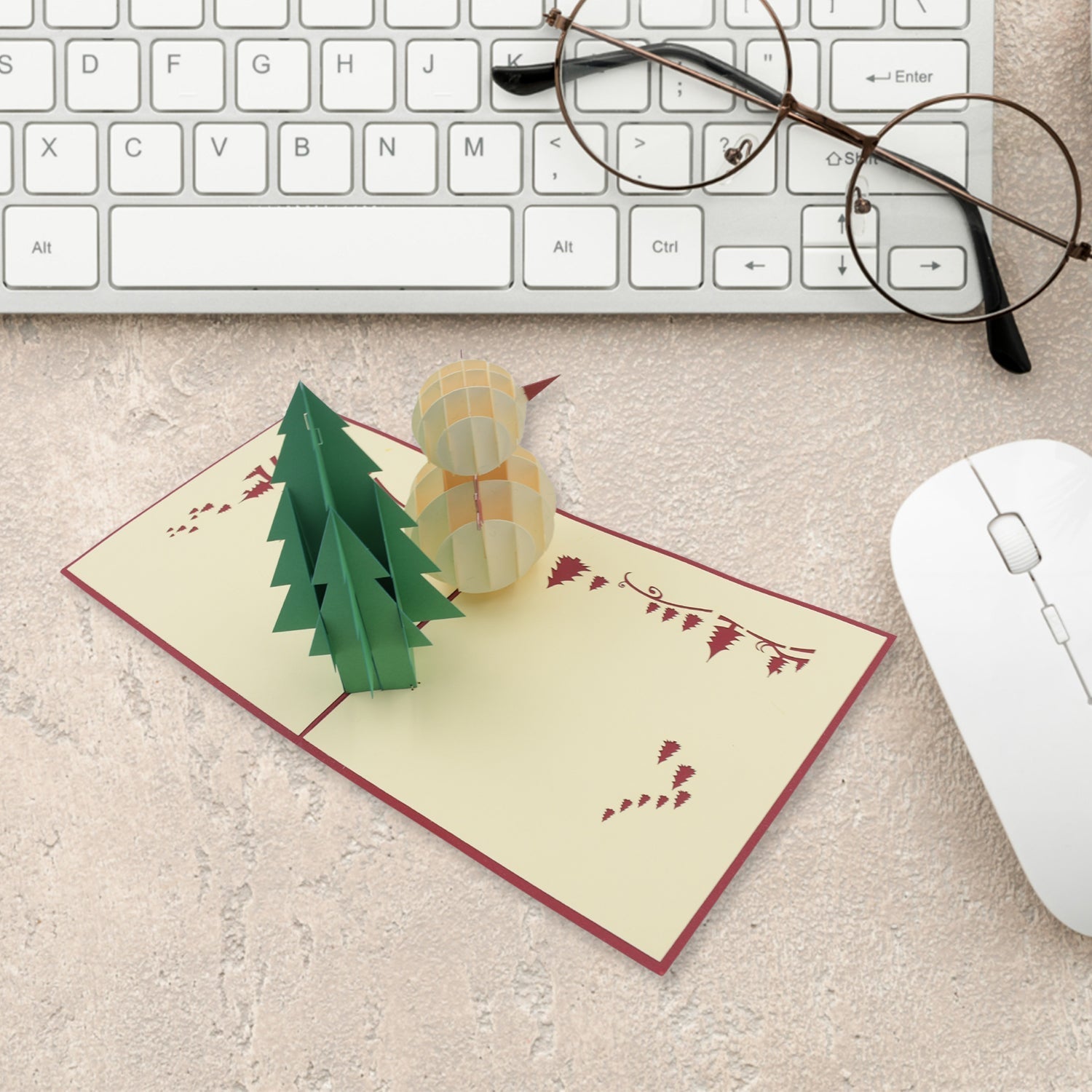 3D -Up Greeting Card (1 Pc): Birthday, Love, Christmas Your Brand