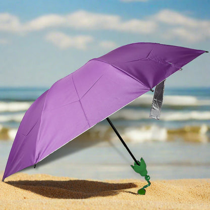 Vegetable shaped Folding Umbrella, Plastic Case Creative Fashion Folding Mini Sun Shade Rain Umbrella, Unique Umbrella, Sun & UV Protection, Cute Design (1 Pc) Your Brand