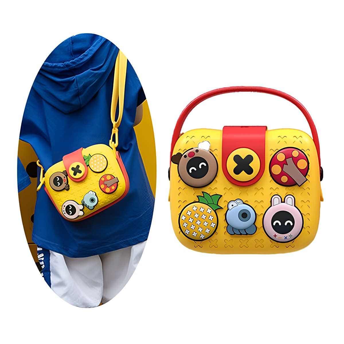 Cartoon Soft Silicone Sling Bag for Girls – Cute Crossbody Shoulder Bag