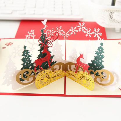3D -Up Greeting Card (1 Pc): Birthday, Love, Christmas Your Brand