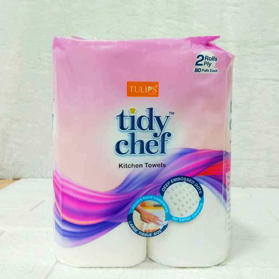 Tulips Tidy Chef Kitchen Towels – Pack of 2 Rolls