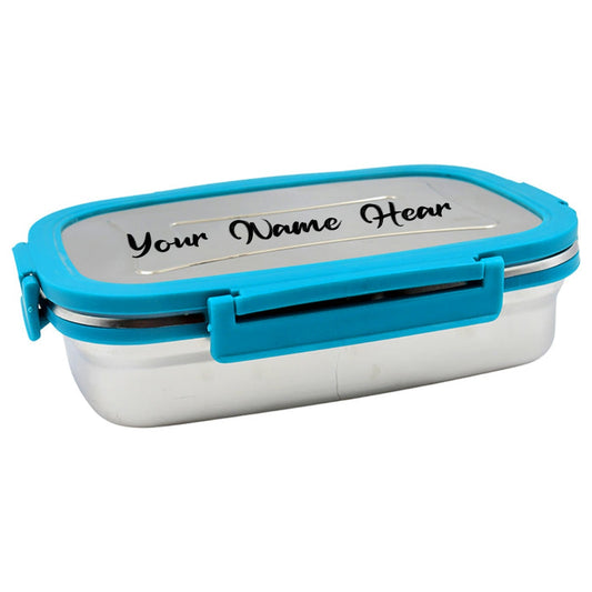 Customize Premium Stainless Steel Lunch Box for Kid, 2 Containers Lunch Box, Perfect Size Meal Lunch Box Set for Office, School and Travelling Tiffin Box  (1000 ML+ 200 ML Approx) Your Brand