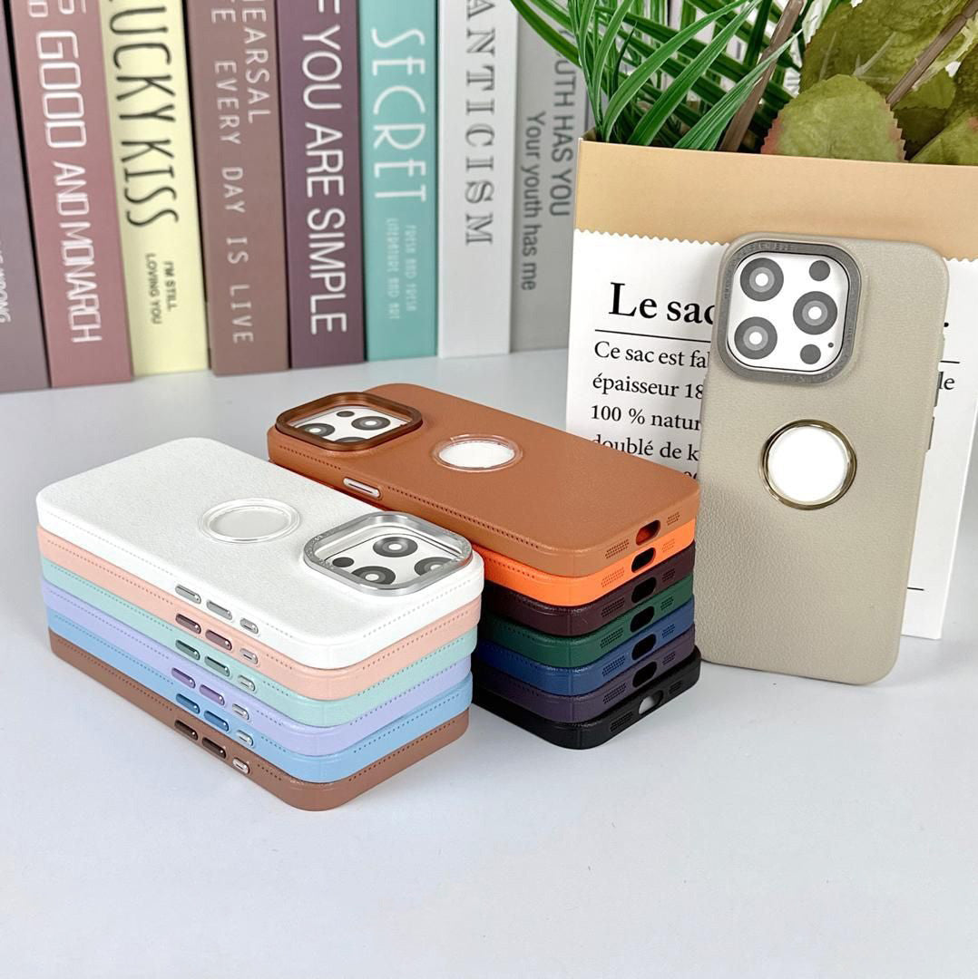 Texture Leather Hard Case For Iphone Your Brand