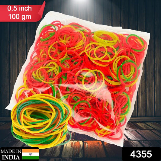 Multicolor Rubber Bands (Elastic & Reusable, Office & Home / 0.5 Inch 100GM), Hair accessories Your Brand
