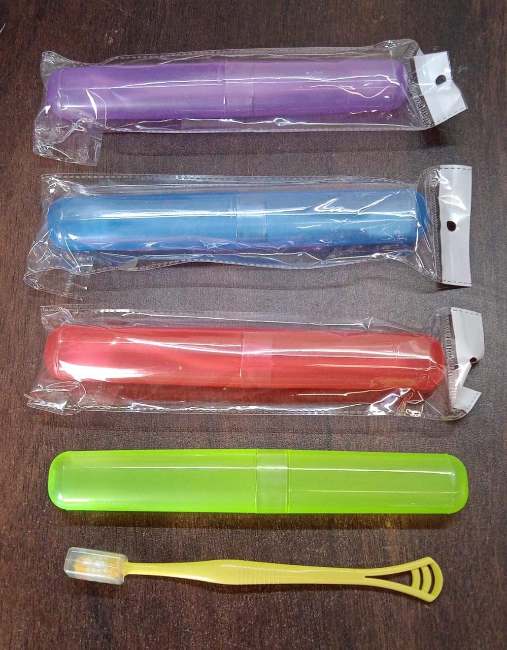 2-in-1 Soft Toothbrush & Tongue Cleaner for All Ages (1 Pc, With Cover) Your Brand