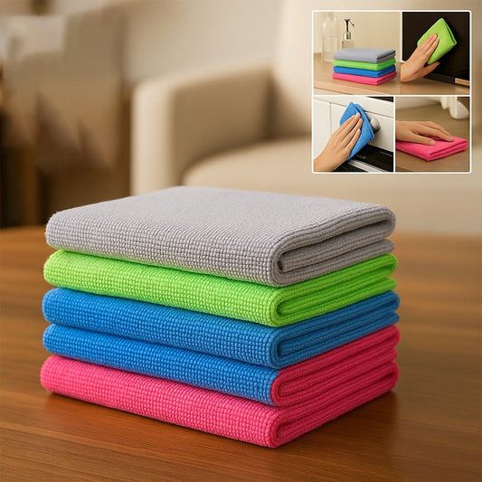 Multipurpose Microfiber Cleaning Cloth (30x30cm & 5 Pc) Your Brand