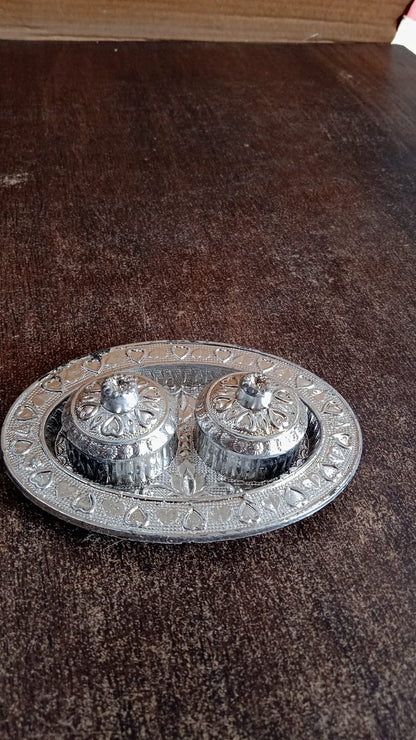 Oval Shape Special Puja Thali (1 Pc / Mix Design) Your Brand
